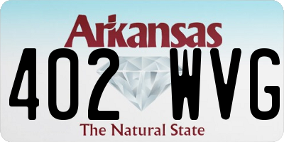 AR license plate 402WVG