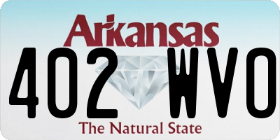 AR license plate 402WVO