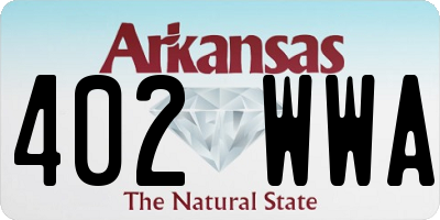 AR license plate 402WWA