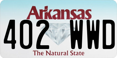 AR license plate 402WWD