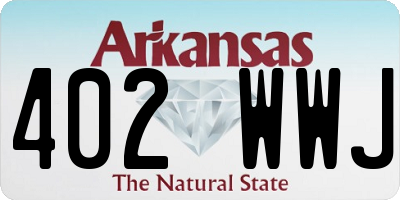 AR license plate 402WWJ