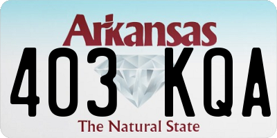 AR license plate 403KQA
