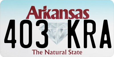 AR license plate 403KRA
