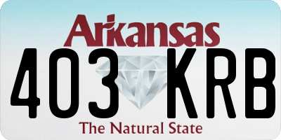 AR license plate 403KRB