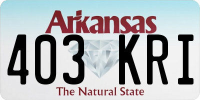 AR license plate 403KRI