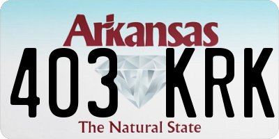 AR license plate 403KRK