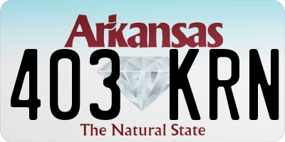 AR license plate 403KRN