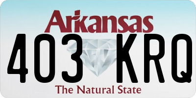 AR license plate 403KRQ
