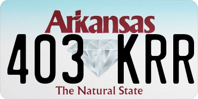 AR license plate 403KRR