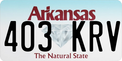 AR license plate 403KRV