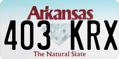 AR license plate 403KRX