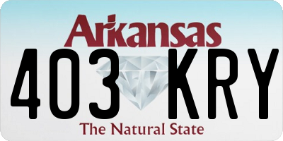 AR license plate 403KRY