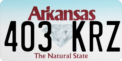 AR license plate 403KRZ