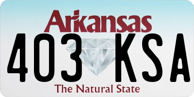 AR license plate 403KSA