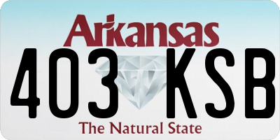 AR license plate 403KSB