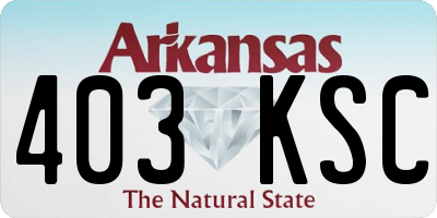 AR license plate 403KSC