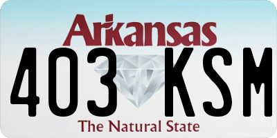 AR license plate 403KSM