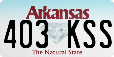 AR license plate 403KSS