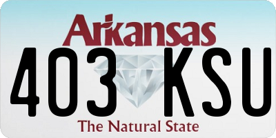 AR license plate 403KSU