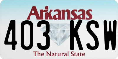 AR license plate 403KSW