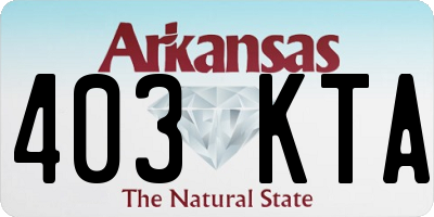 AR license plate 403KTA