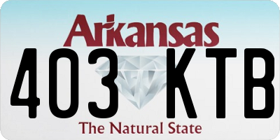 AR license plate 403KTB