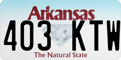 AR license plate 403KTW
