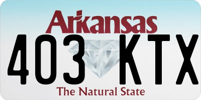 AR license plate 403KTX