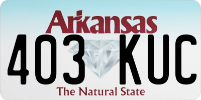 AR license plate 403KUC