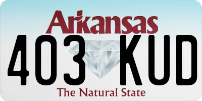 AR license plate 403KUD