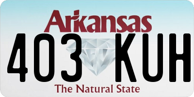 AR license plate 403KUH