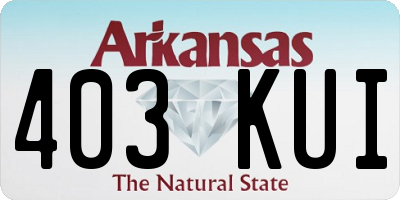 AR license plate 403KUI