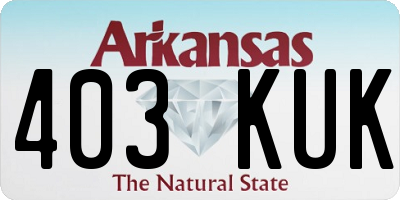 AR license plate 403KUK