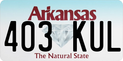 AR license plate 403KUL