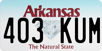 AR license plate 403KUM