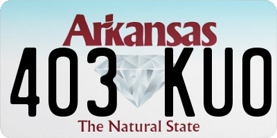AR license plate 403KUO