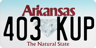 AR license plate 403KUP