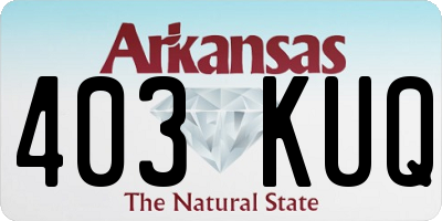 AR license plate 403KUQ