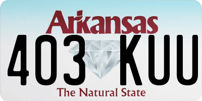 AR license plate 403KUU