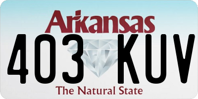 AR license plate 403KUV
