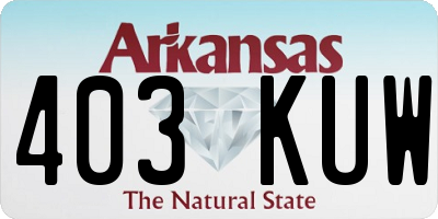 AR license plate 403KUW