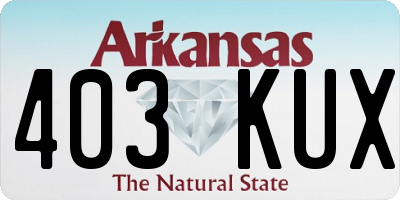 AR license plate 403KUX