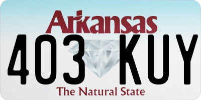 AR license plate 403KUY
