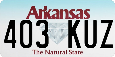 AR license plate 403KUZ