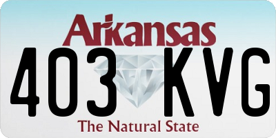 AR license plate 403KVG