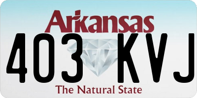 AR license plate 403KVJ