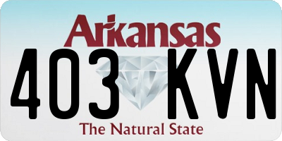 AR license plate 403KVN