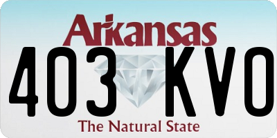 AR license plate 403KVO