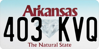 AR license plate 403KVQ
