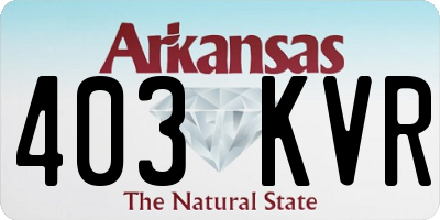 AR license plate 403KVR